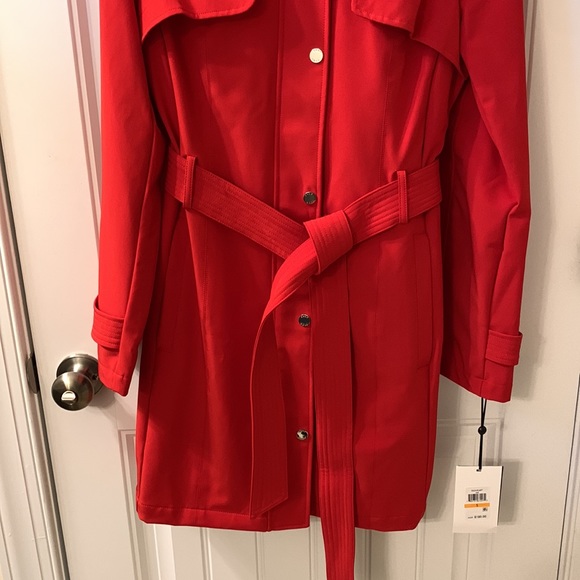 DKNY Bright Red Coat - Picture 4 of 17